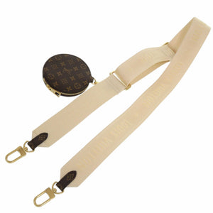 未使用 ルイ ヴィトン オンザゴーPM用 コインケース付ショルダーストラップ モノグラム キャンバス ホワイト LV 0437【中古】LOUIS VUITTON