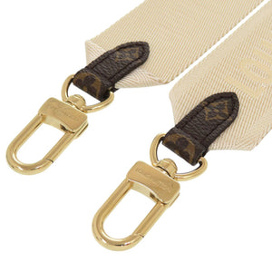 未使用 ルイ ヴィトン オンザゴーPM用 コインケース付ショルダーストラップ モノグラム キャンバス ホワイト LV 0437【中古】LOUIS VUITTON