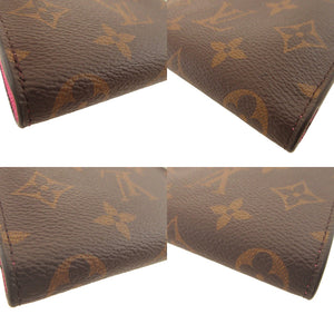 美品 ルイヴィトン ポルトフォイユ リサ モノグラム M25692 ICチップ ブラウン 茶 2つ折り財布 財布 0444【中古】LOUIS VUITTON