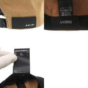 美品 アミリ MA ロゴ キャップ SRAMHACP1058SMRBC00 コットン ベージュ 帽子 0447【中古】AMIRI