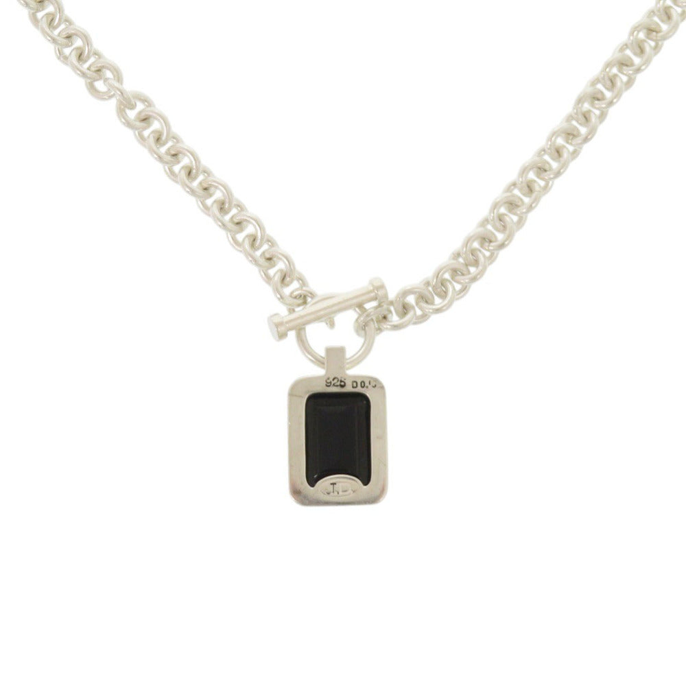 ジャスティンデイビス EMINEM NECKLACE シルバー925/オニキス/ダイヤモンド シルバー ネックレス 0469【中古】Justin Davis