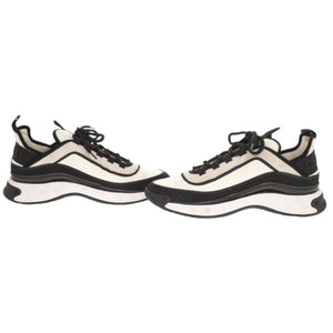 美品 シャネル ココマーク サイズ43 G39984 ホワイト ブラック スニーカー 0471【中古】CHANEL メンズ