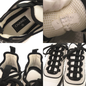 美品 シャネル ココマーク サイズ43 G39984 ホワイト ブラック スニーカー 0471【中古】CHANEL メンズ