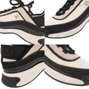 美品 シャネル ココマーク サイズ43 G39984 ホワイト ブラック スニーカー 0471【中古】CHANEL メンズ