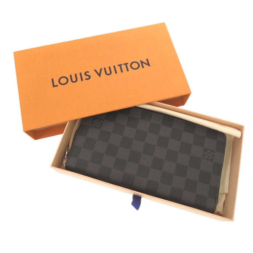 未使用品 ルイ ヴィトン ジッピーオーガナイザーNM ダミエグラフィット N60111 ブラック 長財布 LV 0482【中古】LOUIS VUITTON メンズ