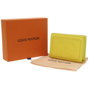美品 ルイ ヴィトン ポルトフォイユ クレア アンプラント M25709 モノグラムアンプラント 黄 イエロー 二つ折り財布 LV 0496【中古】LOUIS VUITTON