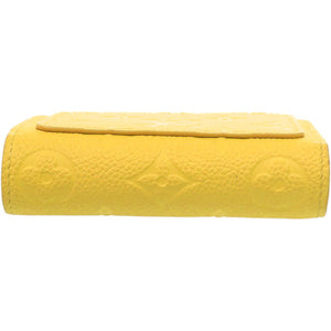 美品 ルイ ヴィトン ポルトフォイユ クレア アンプラント M25709 モノグラムアンプラント 黄 イエロー 二つ折り財布 LV 0496【中古】LOUIS VUITTON