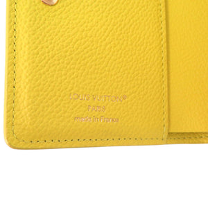 美品 ルイ ヴィトン ポルトフォイユ クレア アンプラント M25709 モノグラムアンプラント 黄 イエロー 二つ折り財布 LV 0496【中古】LOUIS VUITTON