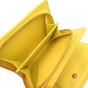 美品 ルイ ヴィトン ポルトフォイユ クレア アンプラント M25709 モノグラムアンプラント 黄 イエロー 二つ折り財布 LV 0496【中古】LOUIS VUITTON