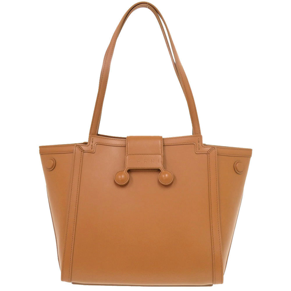 新品同様 マルニ Riviera リヴィエラ レザー ブラウン ハンドバッグ トートバッグ 茶 0501【中古】MARNI