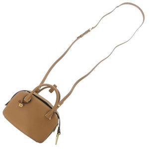 新品同様 デルボー 2WAY クールボックス ナノ レザー ブラウン ハンドバッグ 茶 0508【中古】DELVAUX