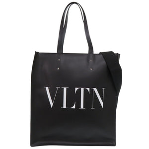 新品同様 ヴァレンティノ ガラヴァーニ VLTN 2way1Y2B0731WJW シルバー金具 レザー ブラック トートバッグ ショルダーバッグ 0517【中古】Valentino Garavani メンズ