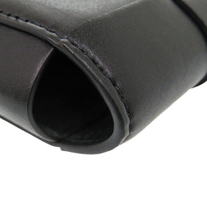 美品 ボッテガヴェネタ マキシイントレチャート 742575 フォンケース レザー ブラック スマホ ショルダーバッグ 黒 0531【中古】BOTTEGAVENETA