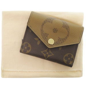 新品同様 ルイ ヴィトン ポルトフォイユ ゾエ モノグラムリバース M80725 ICタグ 三つ折り財布 LV 0534【中古】LOUIS VUITTON