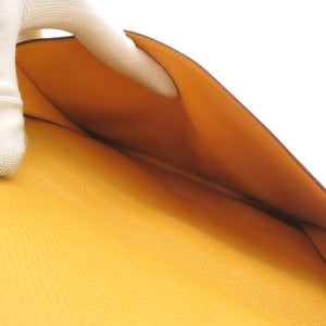 エルメス クシュベル イエロー □B刻印 クラッチバッグ 0539【中古】HERMES