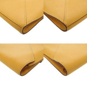 エルメス クシュベル イエロー □B刻印 クラッチバッグ 0539【中古】HERMES