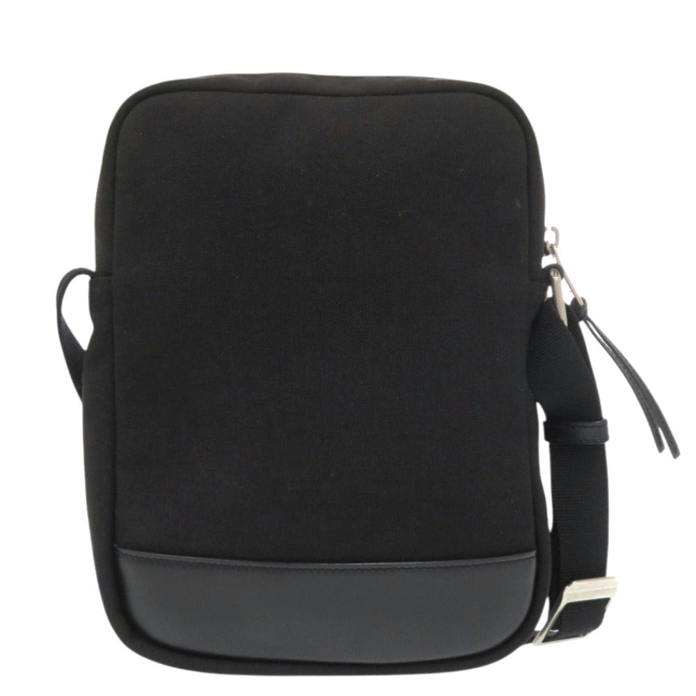 美品 サンローランパリ リビングトン 482777 キャンバス レザー ブラック ショルダーバッグ 黒 0542【中古】SAINT LAURENT PARIS