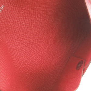 新品同様 エルメス カルヴィデュオ ヴォーエプソン ルージュトマト シルバー金具 X刻印(2016年製) カードケース 財布 赤 0565【中古】HERMES