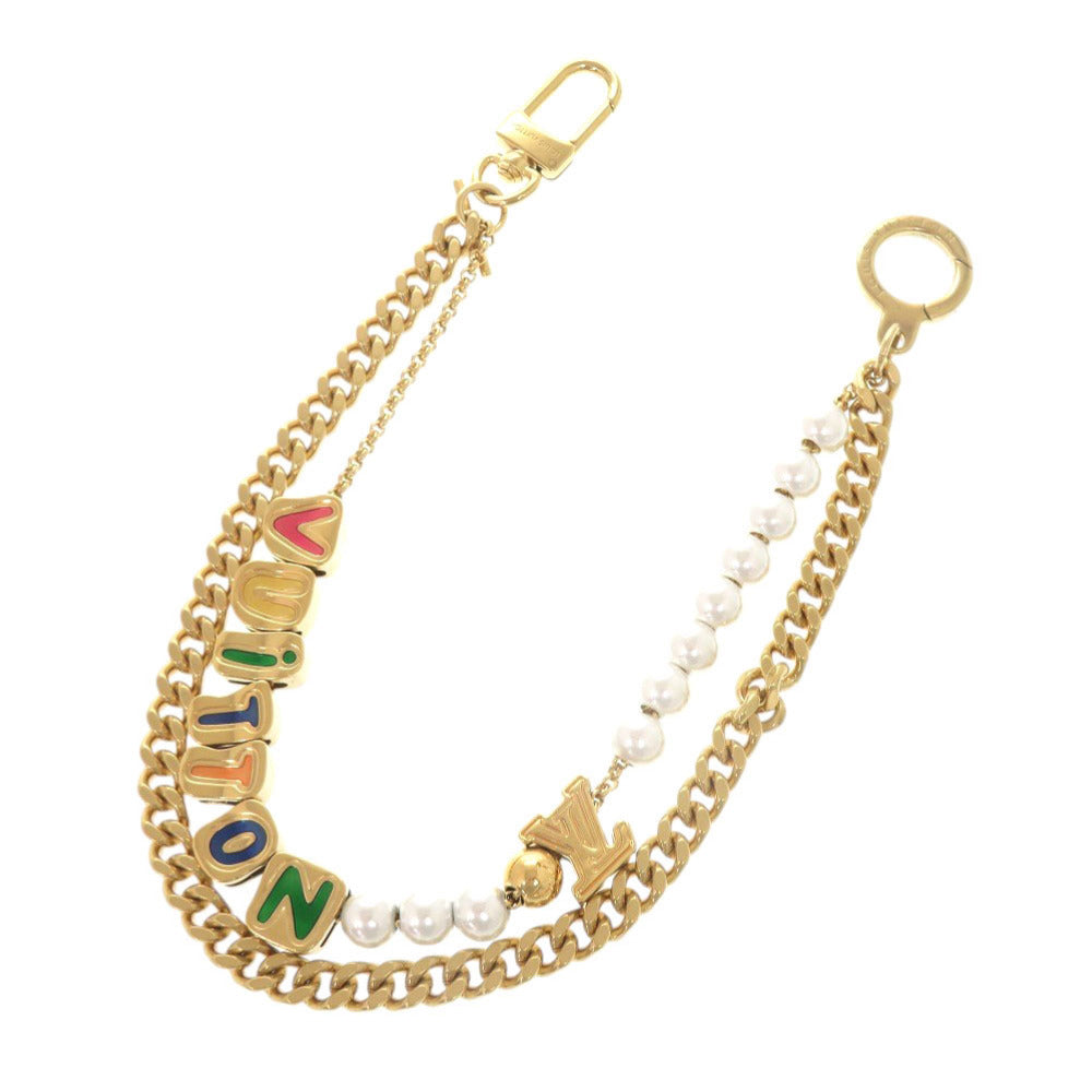 ルイ ヴィトン チェーンベルト ヴィトン M02434 メタル ゴールド マルチカラー バッグチャーム キーホルダー LV 0595【中古】LOUIS VUITTON