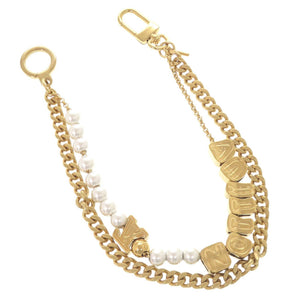 ルイ ヴィトン チェーンベルト ヴィトン M02434 メタル ゴールド マルチカラー バッグチャーム キーホルダー LV 0595【中古】LOUIS VUITTON