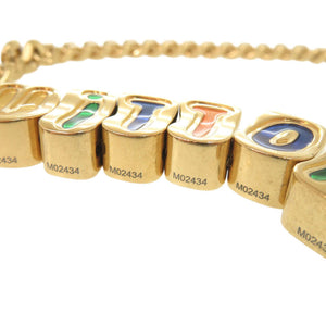 ルイ ヴィトン チェーンベルト ヴィトン M02434 メタル ゴールド マルチカラー バッグチャーム キーホルダー LV 0595【中古】LOUIS VUITTON