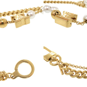 ルイ ヴィトン チェーンベルト ヴィトン M02434 メタル ゴールド マルチカラー バッグチャーム キーホルダー LV 0595【中古】LOUIS VUITTON