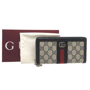 未使用 グッチ GGスプリーム ジップアラウンドウォレット GG オフィディア ベージュ 523154 長財布 0617 【中古】 GUCCI