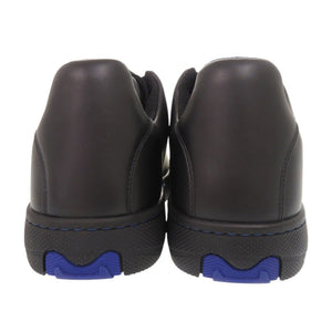未使用品 バーバリー ボックス サイズ42 レザー ブラック スニーカー 黒 0624【中古】BURBERRY メンズ