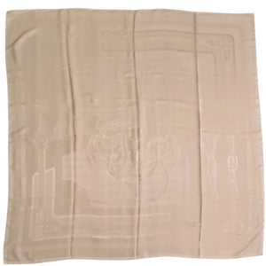 未使用品 エルメス カレ140 シルク シャンパンベージュ スカーフ 0627【中古】HERMES