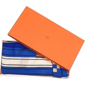 エルメス カレ140 カレジェアン ヴォルトエピルエット カシミヤ シルク ホワイト スカーフ 0628【中古】HERMES