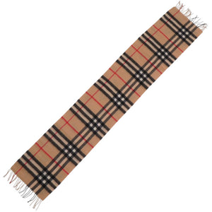 美品 バーバリー ノバチェック ハート カシミヤ ベージュ マフラー 0647【中古】BURBERRY