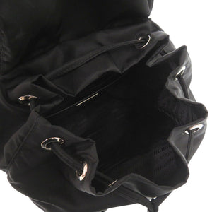 美品 プラダ スモール Re-Nylon バックパック BZ6677 ナイロン レザー ブラック リュック デイパック 黒 0653【中古】PRADA