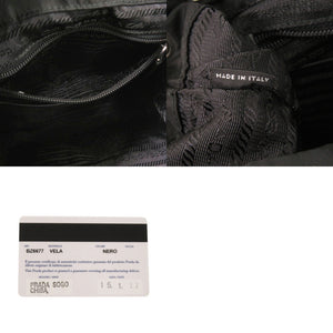 美品 プラダ スモール Re-Nylon バックパック BZ6677 ナイロン レザー ブラック リュック デイパック 黒 0653【中古】PRADA