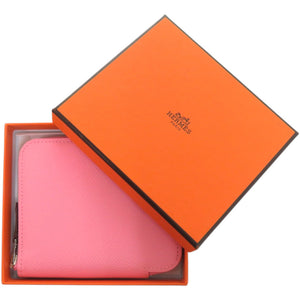 美品 エルメス アザップ シルクイン コンパクト ヴォーエプソン ローズアザレ D刻印 コインケース 0691【中古】HERMES