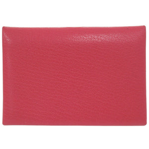 美品 エルメス カルヴィデュオ シェブルミゾル ローズエクストリーム シルバー金具 U刻印(2022年製) コインケース 財布 赤 0697【中古】HERMES