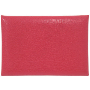 美品 エルメス カルヴィデュオ シェブルミゾル ローズエクストリーム シルバー金具 U刻印(2022年製) コインケース 財布 赤 0697【中古】HERMES