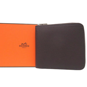 新品同様 エルメス ジップアンゴー Zipengo ヴェルソ 二つ折り財布 コンパクトウォレット エバーカラー ボルドー U刻印 0702【中古】HERMES