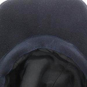 美品 エルメス カシミヤ/アセテート ネイビー キャップ 帽子 0708【中古】HERMES メンズ