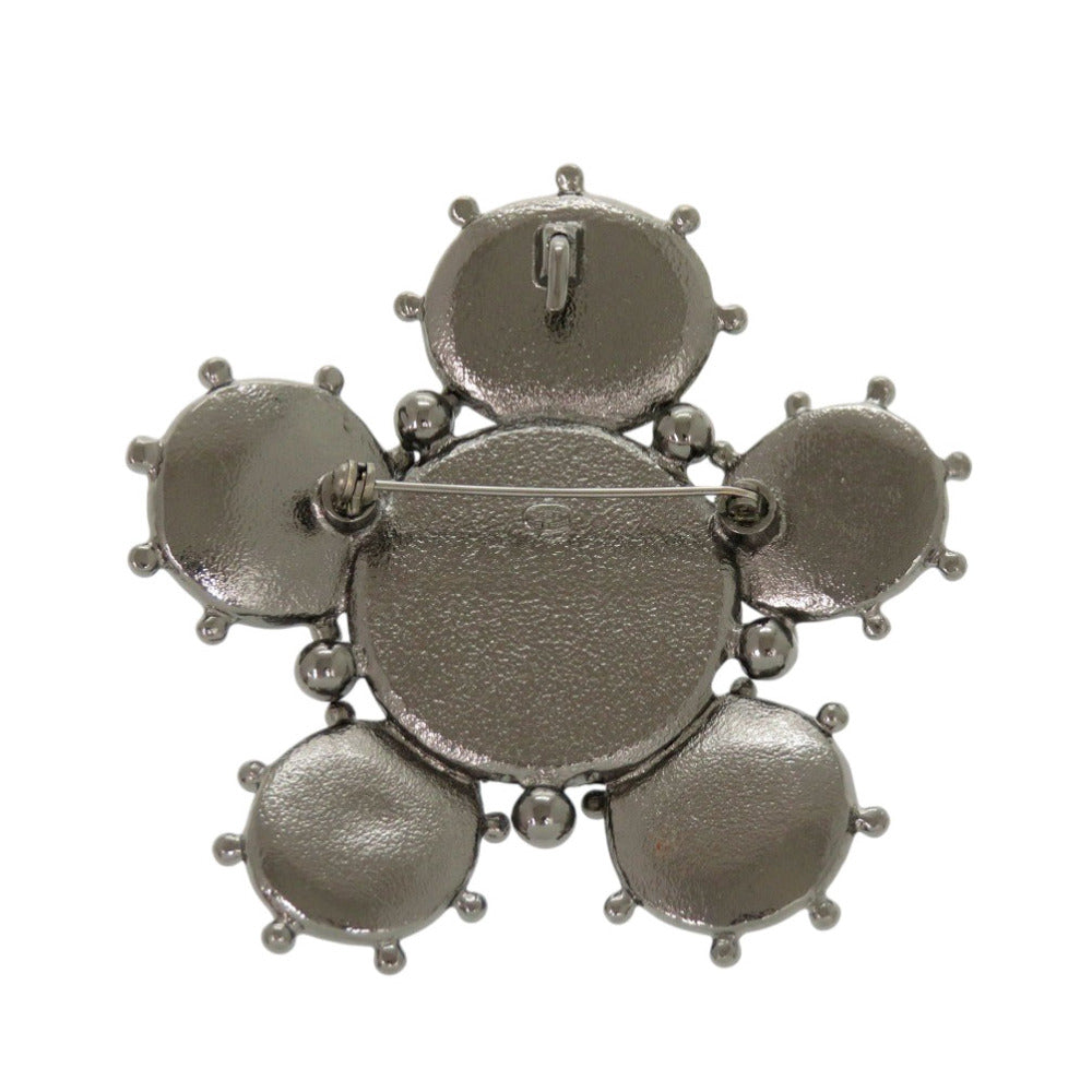 美品 シャネル ココマーク 05A メタル ブラック シルバー ブローチ 0722【中古】CHANEL