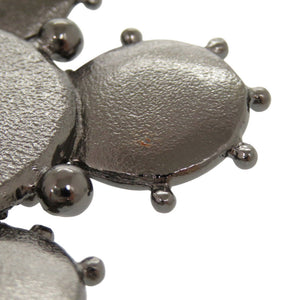 美品 シャネル ココマーク 05A メタル ブラック シルバー ブローチ 0722【中古】CHANEL