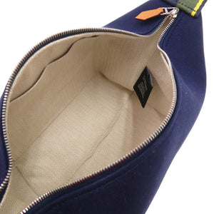 新品同様 エルメス BRIDE A BRAC PM ブリッド ア ブラック Hパヴィヨン H104346M 04 コットン ポリエステル マリン 紺 ハンドバッグ 0725【中古】HERMES