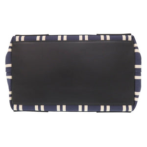 美品 バレンシアガ ネイビーカバス キャンバス レザー ネイビー トートバッグ ハンドバッグ 0737【中古】BALENCIAGA