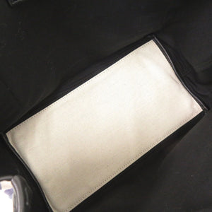 美品 バレンシアガ ネイビーカバス キャンバス レザー ネイビー トートバッグ ハンドバッグ 0737【中古】BALENCIAGA