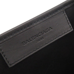 美品 バレンシアガ ネイビーカバス キャンバス レザー ネイビー トートバッグ ハンドバッグ 0737【中古】BALENCIAGA