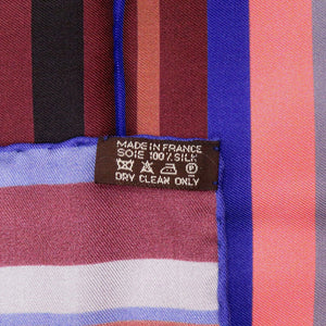 新品同様 エルメス カレ90 フォトフィニッシュ PHOTO FINISH シルク ブラウン パープル ピンク スカーフ 0739【中古】HERMES