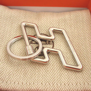 未使用 エルメス Hトゥスピード メタル シルバー キーリング キーホルダー 0741【中古】HERMES