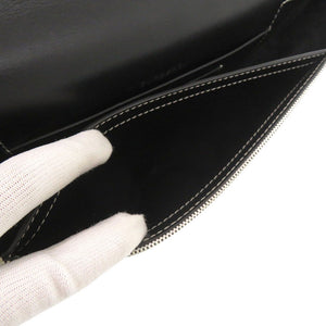 美品 バーバリー ホースフェリープリント キャンバス レザー ブラック ウエストバッグ ボディバッグ 黒 0753【中古】BURBERRY