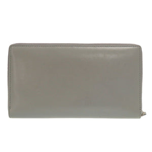 バレンシアガ エッセンシャル コンチネンタル ウォレット 664041 レザー グレー 長財布 0759【中古】BALENCIAGA