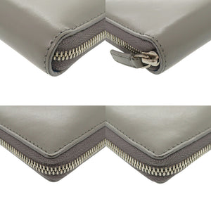バレンシアガ エッセンシャル コンチネンタル ウォレット 664041 レザー グレー 長財布 0759【中古】BALENCIAGA
