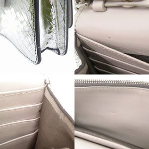 美品 メゾン マルジェラ ブロークンミラー チェーンウォレット SA3UI0018 シルバー金具 レザー シルバー ショルダーバッグ 0760【中古】Maison Margiela